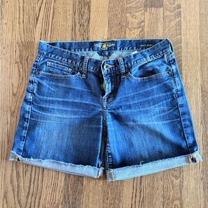 Lucky Brand Women's Blue Jean Shorts Loose Fit “Abbey” style size 27 Small 4